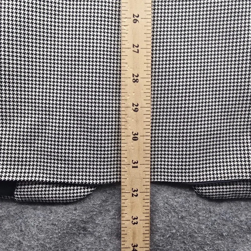 Canali Blazer Men 44R Black White Silk Wool Blend Houndstooth Sport Coat Italy